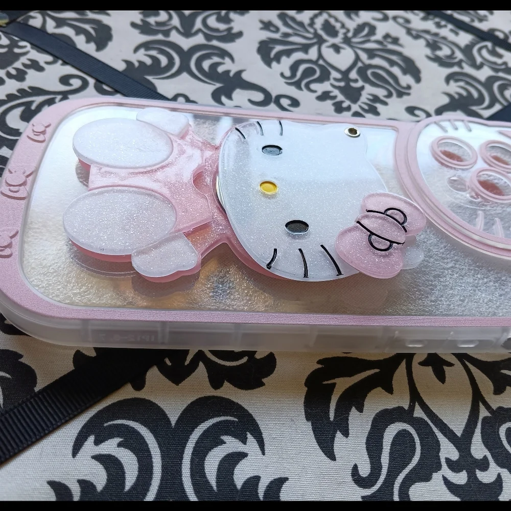 💖 iPhone 12 Pro Max Hello Kitty Phone Case Mirror Pink Glitter Kawaii Sanrio